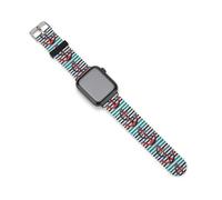 Anchors on A Blue Striped Silicone Watch Straps Compatible For IWatch 38mm 40mm 42mm 44mm Watchbands