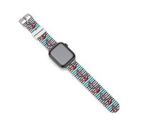 Anchors on A Blue Striped Silicone Watch Straps Compatible For IWatch 38mm 40mm 42mm 44mm Watchbands