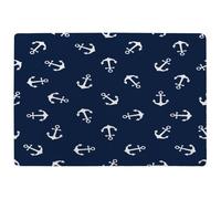 Anchors On Navy Rug Benjamin Tate Design Natural Large