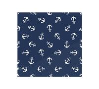 Anchors On Navy Splash Back Benjamin Tate Design Natural One Size