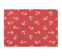 Anchors On Red Rug Benjamin Tate Design Natural Large