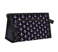 Anchors Travel Toiletry Bag for Women Men Girls Boys Anchors Hearts Multifunctional Makeup Pouch Bag Wash Toiletries Cosmetic Organizer Shower Bag
