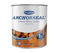 ANCHORSEAL Classic Log & Lumber End Sealer - Water Based Wax Emulsion, Prevents up to 90% of End Checking on Cut Ends of Hardwood & Softwood … (1 Quart)