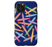 ANCHOVIES Fun Cute Retro Fish - Tossed - Rainbow Brights Case for iPhone 11 Pro