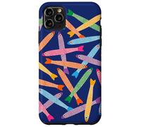 ANCHOVIES Fun Cute Retro Fish - Tossed - Rainbow Brights Case for iPhone 11 Pro Max