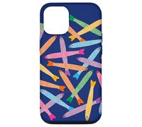 ANCHOVIES Fun Cute Retro Fish - Tossed - Rainbow Brights Case for iPhone 12/12 Pro