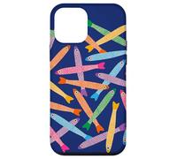 ANCHOVIES Fun Cute Retro Fish - Tossed - Rainbow Brights Case for iPhone 12 mini