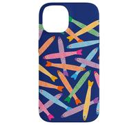 ANCHOVIES Fun Cute Retro Fish - Tossed - Rainbow Brights Case for iPhone 14
