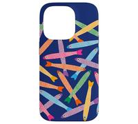 ANCHOVIES Fun Cute Retro Fish - Tossed - Rainbow Brights Case for iPhone 14 Pro