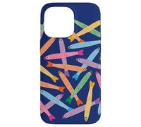 ANCHOVIES Fun Cute Retro Fish - Tossed - Rainbow Brights Case for iPhone 14 Pro Max