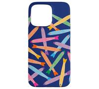 ANCHOVIES Fun Cute Retro Fish - Tossed - Rainbow Brights Case for iPhone 15 Pro Max