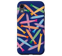 ANCHOVIES Fun Cute Retro Fish - Tossed - Rainbow Brights Case for iPhone XR