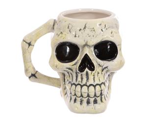 Ancient 3D Skull Head Mug Gothic Halloween Tea & Coffee Cup Brand New In Box Puk