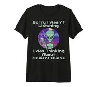 Ancient Aliens Theorists Astronaut UFO Conspiracy Theory Premium T-Shirt