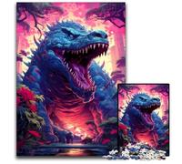 Ancient Alligator Monster 1000 Piece Puzzle Wooden Jigsaw Puzzles for Adults Educational Activity for Cognitive Skills Cognitive Skill Improvement 50x75CM/19.68x29.52inch
