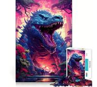 Ancient Alligator Monster Jigsaw Puzzle 1000 Logic Thinking Play Expert Cutting Craftsmanship Quiet Time Mind Exercise at Home (50x75cm)