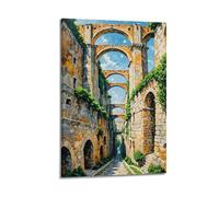 Ancient Arch Ruins Wall Art, Unique Print, Ruins Poster, Special Canvas Picture, Distinctive Decor for Living Room Poster Decorative Painting Canvas Wall Posters And Art Picture Print Modern Family Be