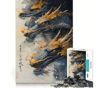 Ancient Asian Dragon 1000 Piece Jigsaws for Adults Mind Train Fun Premium Laser Cut Quality Relaxing Indoor Group Activity (38x52cm)