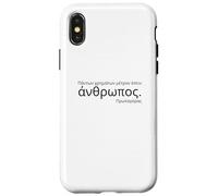 Ancient Attic Greek - Protagoras Quote - Greek Philosophy Case for iPhone X/XS