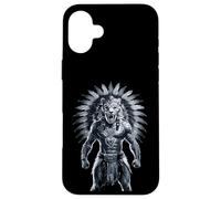 Ancient Aztec Jaguar Warrior Cultural Art Case for iPhone 16 Plus