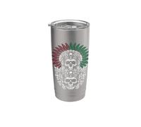 Ancient Aztec King Mexican Skull Calavera Azteca Mask Azteca Stainless Steel Insulated Tumbler