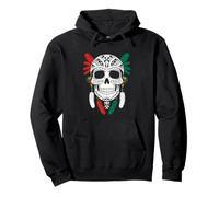 Ancient Aztec King Mexican Skull Mayas Mask Azteca Warrior Pullover Hoodie