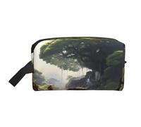 Ancient Big Tree Animal Landscape Portable Large-Capacity Travel Toiletry Bag (Print Models) Waterproof Makeup Storage Bag for Men and Women for Business Trips, Fitness, Bathroom, Daily Storage