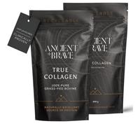 Ancient + Brave True Collagen Pouch 2x200g - Grass-Fed Bovine Collagen Powder - 100% Hydrolysed Collagen Peptides (Type 1) - High Protein, Fasting, Keto - Anti-Ageing, Skin, Hair & Nail Health