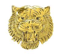 Ancient Bronze Silver Tiger Face Brooch Pin - Unisex Animal Jewelry for Men and Women(Bronze)