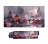 Ancient Building Mouse Mat Desk Mat Large Mouse Mat White Xl Mouse Pad Gaming Mouse Pad 800x300 Soft Smooth Surface and Rubber Base Waterproof Soft Cloth Extended Mouse Mat for Office & Home Gifts E-O