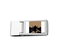 Ancient Buildings Taj Mahal Slim Money Clip Stainless Holder Pocket Wallet