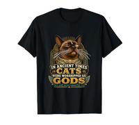 Ancient Burmese Cat Attitude Value Graphic T-Shirt, Men, Black, L