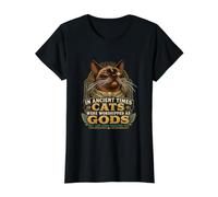 Ancient Burmese Cat Attitude Value Graphic T-Shirt, Women, Black, L