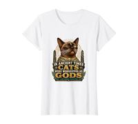 Ancient Burmese Cat Attitude Value Graphic T-Shirt, Women, White, XL