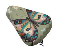 Ancient Butterfly Bike Seat Cushion Waterproof Bicycle Seat Cover with Drawstring Comfort Dustproof Rain Proof Protection Bike Seat for Outdoor Most Bicycles Mountain Road Bikes