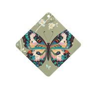 Ancient Butterfly Car Air Freshener Hanging, Long Lasting Scented Car Aromatherapy Tablets, Rhombus Fragrance Scented Cards for Vehicles, Bedroom, Wardrobe Black-style