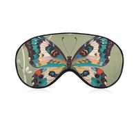 Ancient Butterfly Sleep Mask with Adjustable Strap, Breathable Sleep Masks for Women Men, Soft Eye Mask for Side Sleepers, Travel, Office Nap, Airplane & Blocking Light