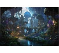 Ancient Castle Mystic Enchanted Forest 500 Piece Wooden Jigsaw Puzzle, Teens Decor Gift 20.5x15 Inch