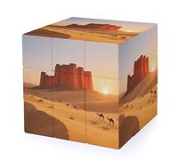 Ancient Castles Magic Cube,The Original 3x3 Cube,Speed Cube Problem-Solving Brain Teaser,Easy Turning Sensory Puzzle Toy,Sensory Stress Relief Form Fidget Toys