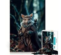 Ancient Cat in A Forest 1000 Pieces Puzzles for Adults Mind Exercise Play Precision Cut Smooth Edges Relaxing Indoor Group Activity (38x26cm)