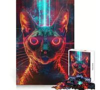 Ancient Cat Ritual 1000 Piece Jigsaw Puzzles for Adults Teenagers Focus Training Quiet Recreation Fine Edges Joyful Xmas (38x26cm)
