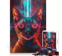 Ancient Cat Ritual 1000 Piece Jigsaws for Teenagers Analytical Skill Soothing Downtime Tight Join Art Xmas Gift (50x75cm)