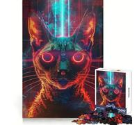 Ancient Cat Ritual Jigsaw Puzzles 1000 Piece for Teenagers Brain Teasing Quiet Fun Smooth Edges Birthday Gift (38x52cm)