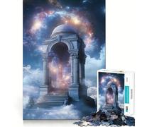 Ancient Celestial Gateway Jigsaw Puzzles1000 Pieces Brain Recall Game Premium Laser Cut Quality Absorbing Activity for Quiet Nights (38x52cm)