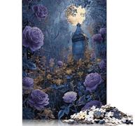 Ancient Cemetery Wooden Jigsaw Puzzles for Adults Fun 500 Piece Education Game Toy Intellectual Game Home Decoration Stress Relief Relaxation And Intelligence 500pcs (52x38cm)