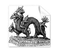 Ancient China Culture The Qing Dynasty Chinese Dragon Beast Line Drawing Glasses Cloth Cleaning Cloth Phone Screen Cleaner 5pcs
