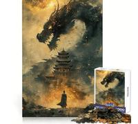 Ancient Chinese Dragon 1000 Teenager Pieces Jigsaw Puzzle Logic Practice Quiet Fun Clean Edges Festive Gift (50x75cm)