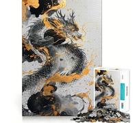 Ancient Chinese Dragon Jigsaw for Adults1000 Pieces Mind Boost Game Seamless Fit Precise Pieces Relaxing Indoor Group Activity (38x52cm)