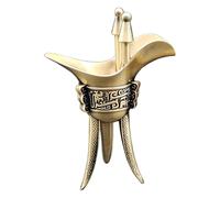 Ancient Chinese Style Wine Cup - Retro Vintage Emperor Metal Cup Drinking Vessel Royal Tripod Cup for Home Bar Decoration (L(35ML))
