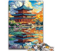 Ancient Chinese Temple Jigsaw Puzzles for Adults 1000 Pieces, Suitable for Ages 14 And Up Improve Memory Gifts Ideas 26x38cm